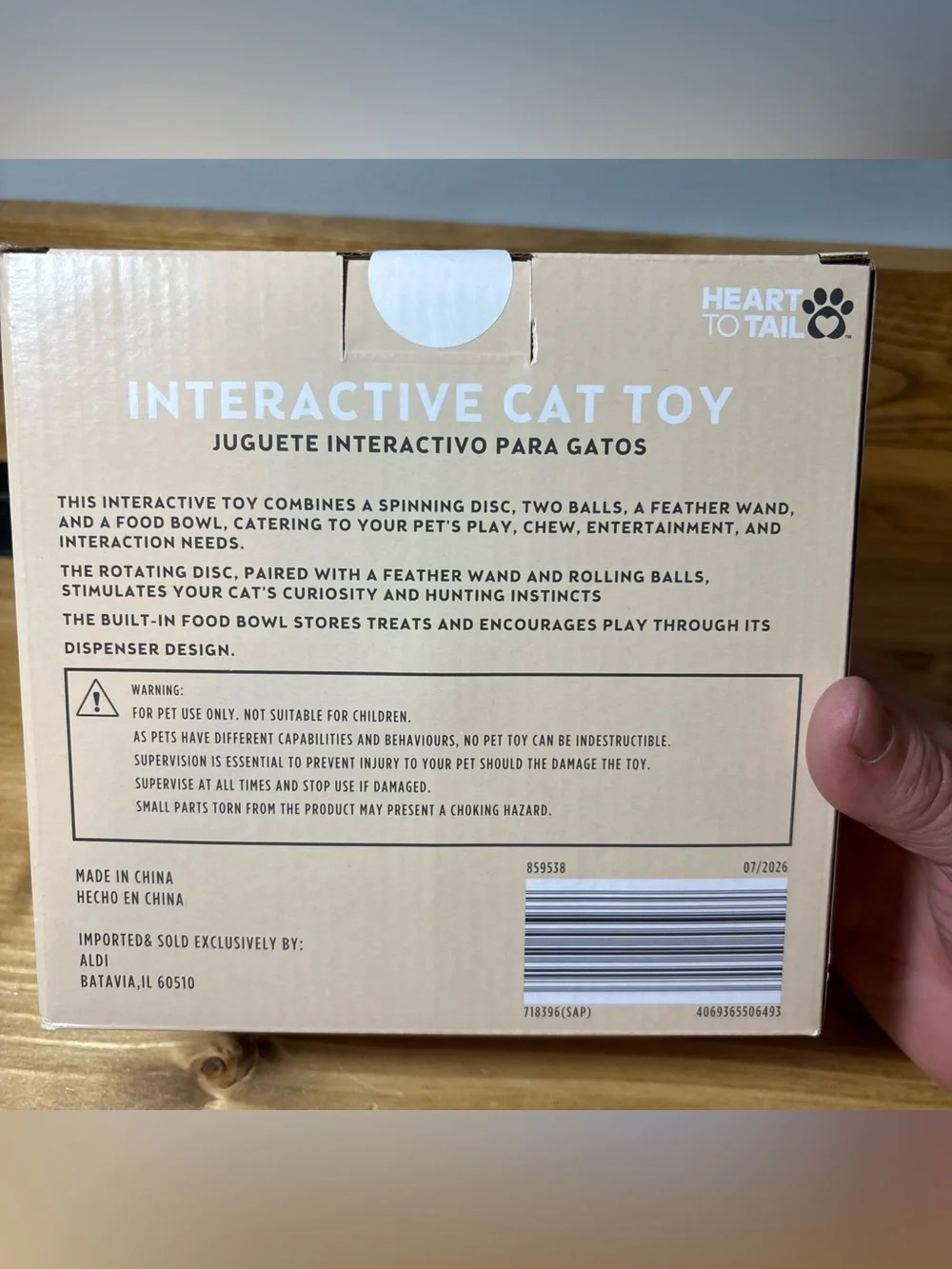 Heart to Tail Interactive Cat Toy Treat Dispenser (Treat Not Included) NEW